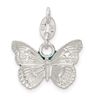 Sterling Silver Enameled Butterfly Charm view 4