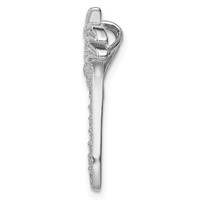 Sterling Silver Rhodium-plated CZ Palm Tree Chain Slide view 2