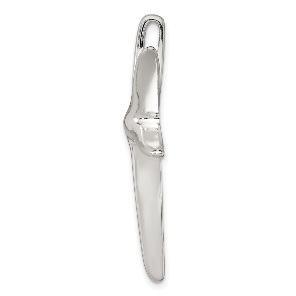 Sterling Silver Rhodium-plated Starfish Pendant (QP1186)