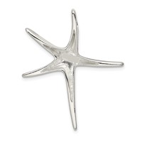 Sterling Silver Rhodium-plated Starfish Pendant view 4
