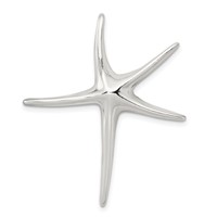 Sterling Silver Rhodium-plated Starfish Pendant view 1
