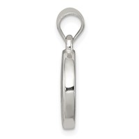Sterling Silver 4 Leaf Clover Clear Enamel Pendant view 2