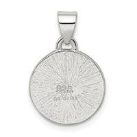 Sterling Silver 4 Leaf Clover Clear Enamel Pendant view 4