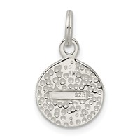 Sterling Silver Hope W Pink CZ Disc Charm view 3