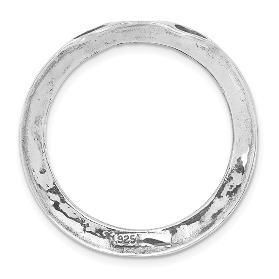Sterling Silver Antiqued Marcasite Circle Slide