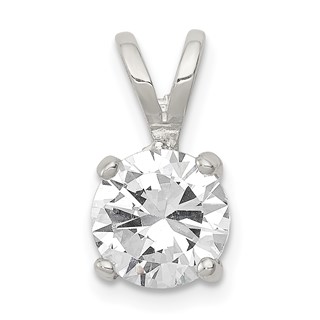 Sterling Silver CZ Slide Pendants
