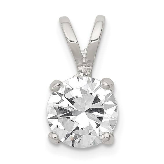 Sterling Silver CZ Slide Pendants