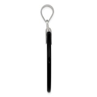 Sterling Silver 35mm Round Black Onyx Pendant view 2