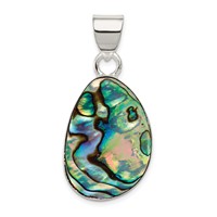 Sterling Silver Abstract Abalone Pendant view 1