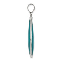 Sterling Silver Teardrop Turquoise Pendant view 2