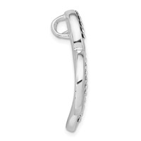 Sterling Silver Stellux Crystal Open Heart Slide Pendant view 2