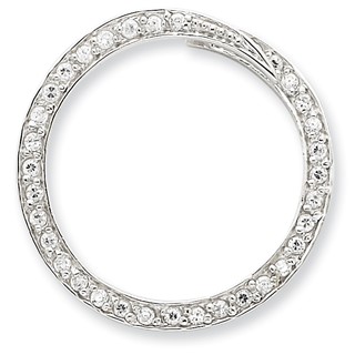 Sterling Silver CZ Circle Slide