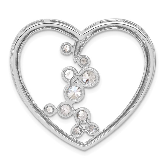 Sterling SilverGold-tone Vermeil & CZ Heart Slide