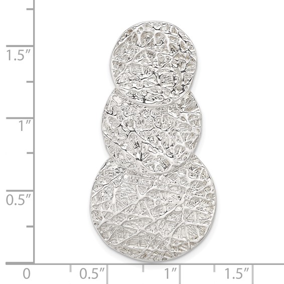 Sterling Silver Textured Circles Slide