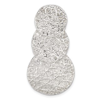 Sterling Silver Textured Circles Slide