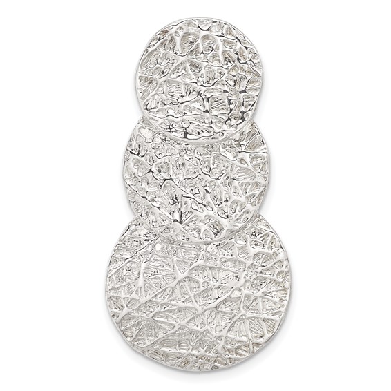 Sterling Silver Textured Circles Slide