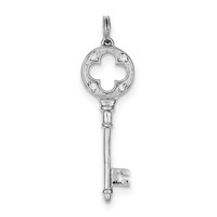 Sterling Silver CZ Key Pendant view 1