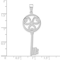 Sterling Silver Key Pendant view 3