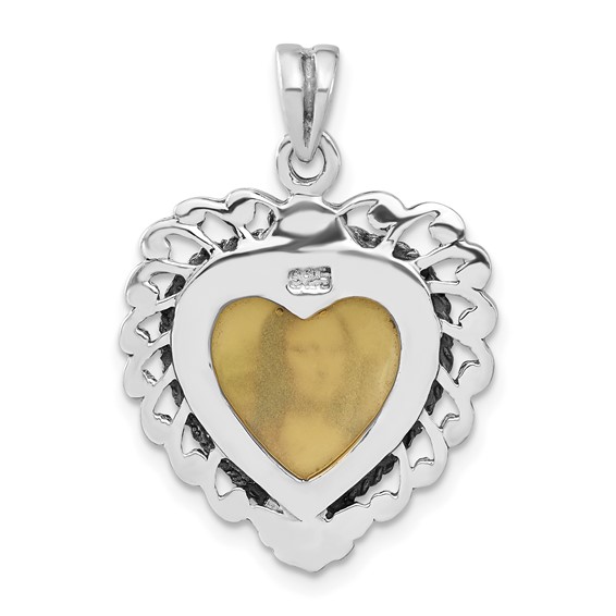 Sterling Silver Enameled Mona Lisa Pendant