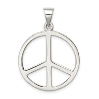 Sterling Silver Peace Symbol Pendant view 4