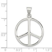 Sterling Silver Peace Symbol Pendant view 3