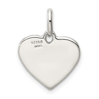 Sterling Silver Multi-color Enameled Heart Peace Charm view 4