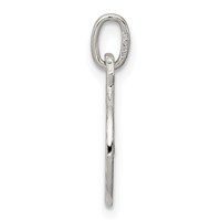 Sterling Silver Diamond-Cut Peace Sign Symbol Charm view 2