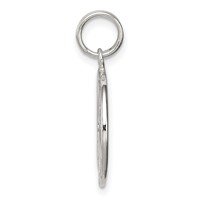 Sterling Silver Diamond-Cut Peace Symbol Charm view 2