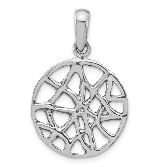 Sterling Silver Polished Circle Pendant