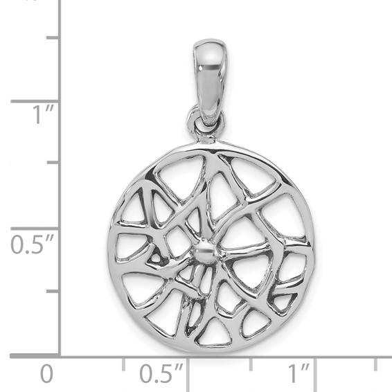 Sterling Silver Polished Circle Pendant