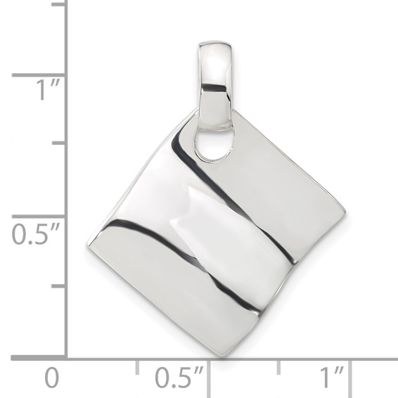 Sterling Silver Polished Fancy Wavy Pendant