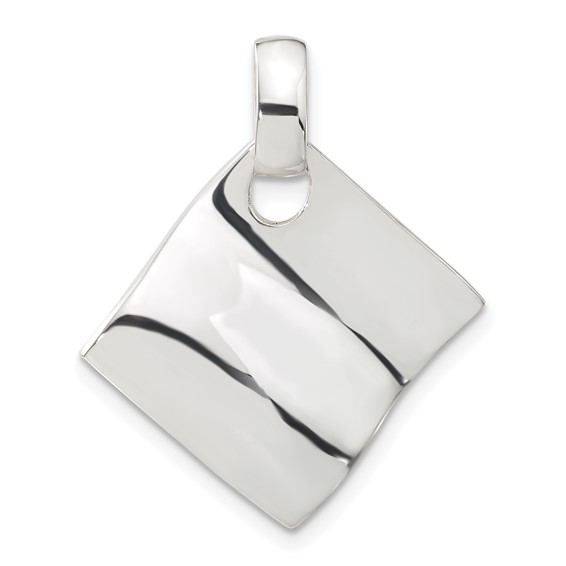 Sterling Silver Polished Fancy Wavy Pendant