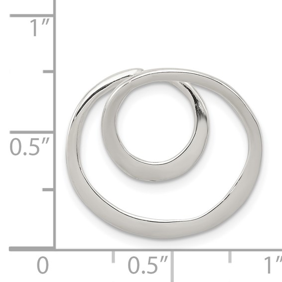 Sterling Silver Polished Circle Chain Slide