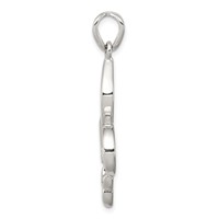 Sterling Silver Cut-Out Fleur De Lis Pendant view 2