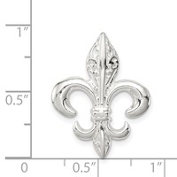 Sterling Silver Fleur De Lis Slide view 3