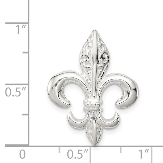 Sterling Silver Fleur De Lis Slide