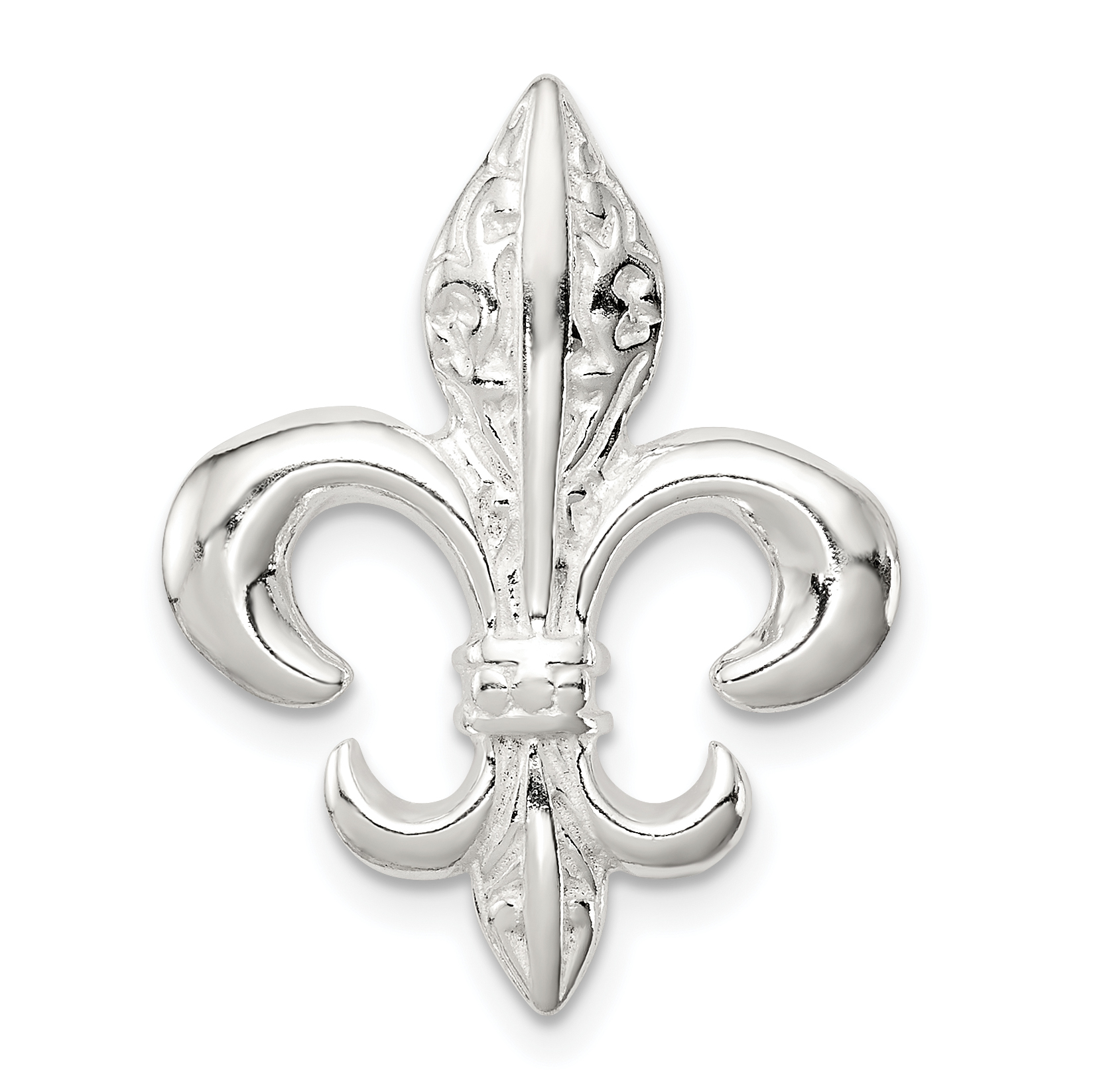 Sterling Silver Fleur De Lis Slide (QP1961)