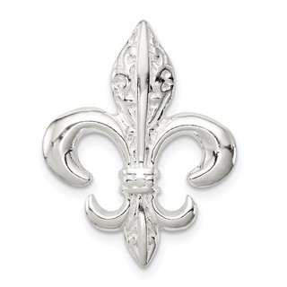 Sterling Silver Fleur De Lis Slide