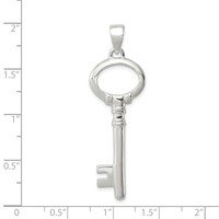 Sterling Silver Polished Key Pendant view 3