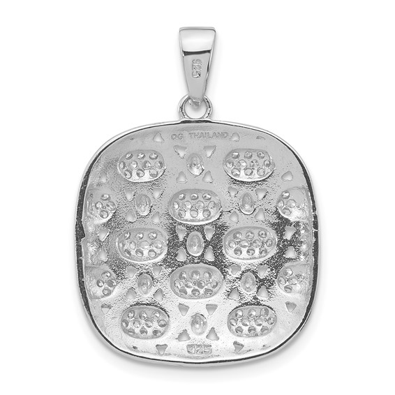 Sterling Silver Polished Fancy CZ Pendant
