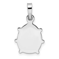 Sterling Silver Rhodium-plated Enameled Ladybug Pendant view 4