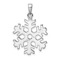 Sterling Silver Rhodium-plated Stellux Crystal Large Snowflake Pendant view 4