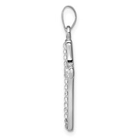 Sterling Silver Rhodium-plated Stellux Crystal Cross Pendant view 2