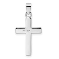 Sterling Silver Rhodium-plated Stellux Crystal Cross Pendant view 4
