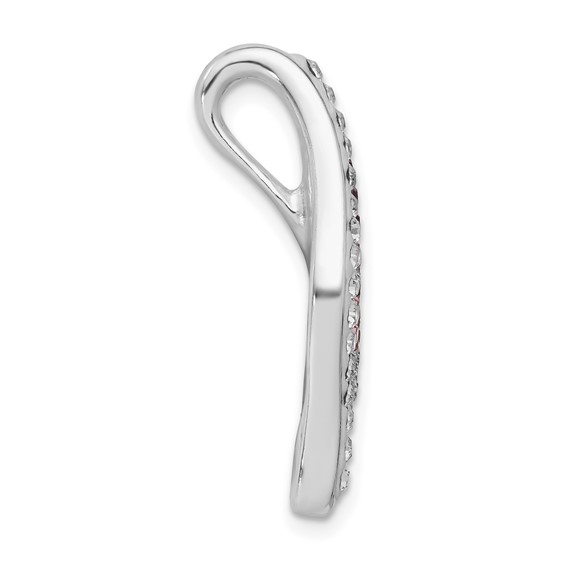 Sterling Silver Stellux White & Purple Crystal Fancy Pendant