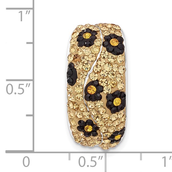 Sterling Silver Stellux Crystal Animal Print Pendant