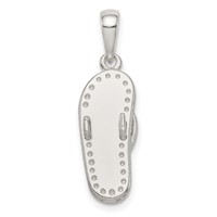 Sterling Silver Multi-Color Stellux Crystal Flip-flop Pendant view 4