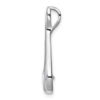 Sterling Silver Rhodium-plated 7mm CZ Teardrop Pendant view 2