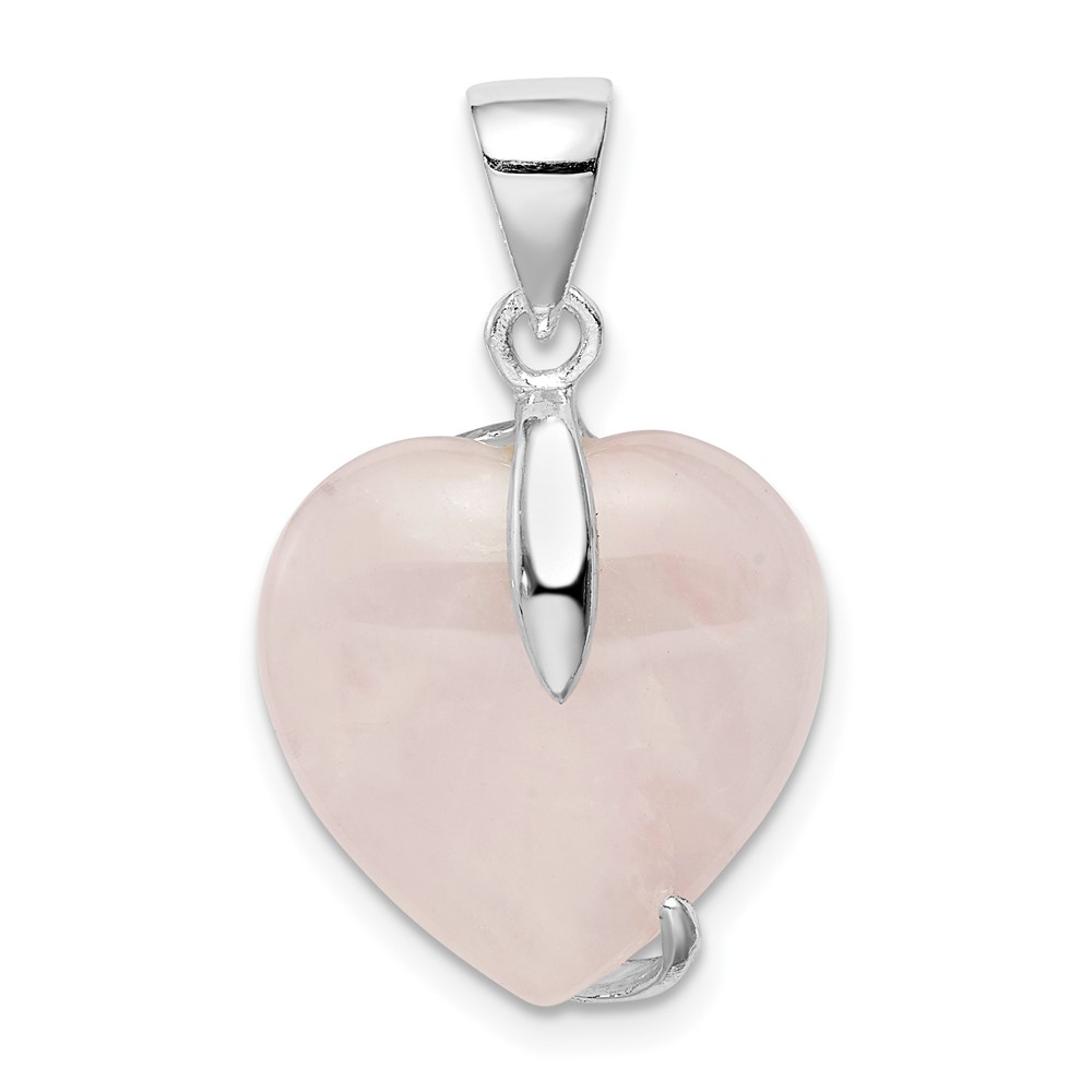 Sterling Silver Rose Quartz Pendant (QP260)