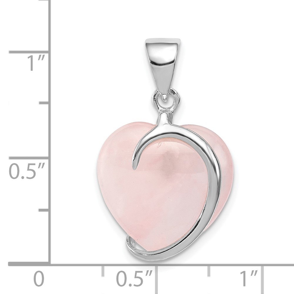 Sterling Silver Rose Quartz Pendant (QP260)
